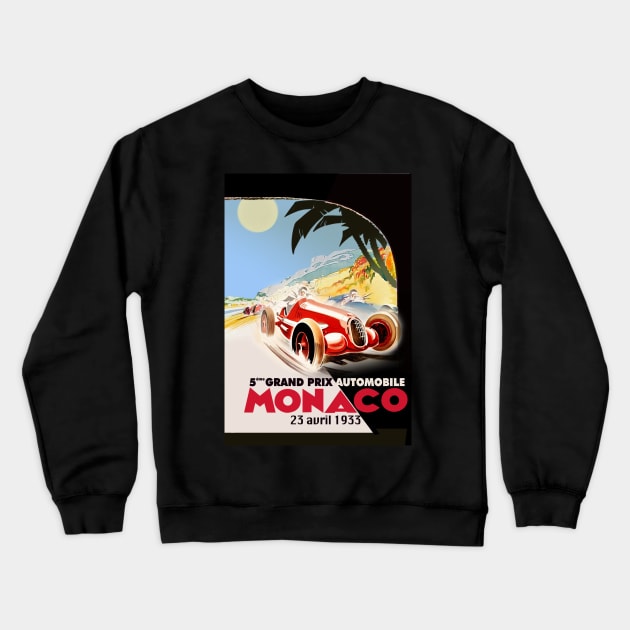 Vintage Monaco Grand Prix Crewneck Sweatshirt by Spyinthesky